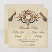 Peacock  sparen de Kaarten van de Datum (Voorkant / Achterkant)