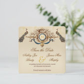 Peacock  sparen de Kaarten van de Datum (Staand voorkant)