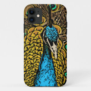 Peacock Splendor Illustratie iPhone 11 Hoesje