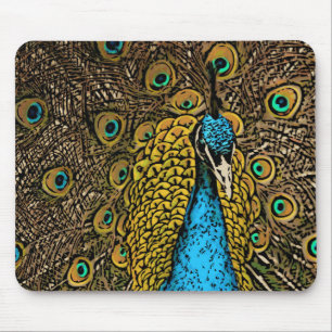 Peacock Splendor Illustratie Muismat