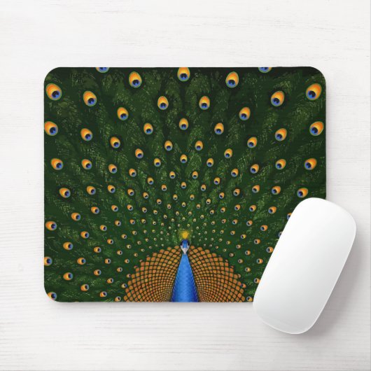 Peacock Spread Mousepad Muismat (Met muis)