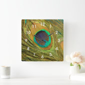 Peacock Startdeurdecor wandklok Vierkante Klok (Huis)