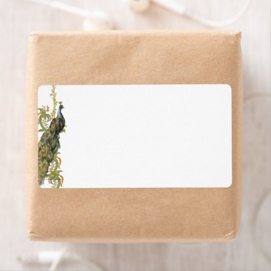 Peacock Sticker Label Label (Insitu)
