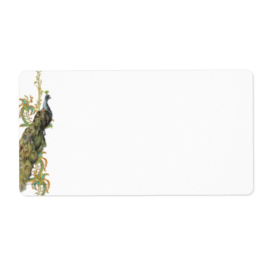 Peacock Sticker Label Label (Voorkant)