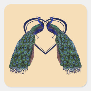  Peacock Stickers of Envelope Seals
