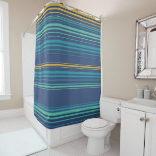 Peacock Stripes Douchegordijn