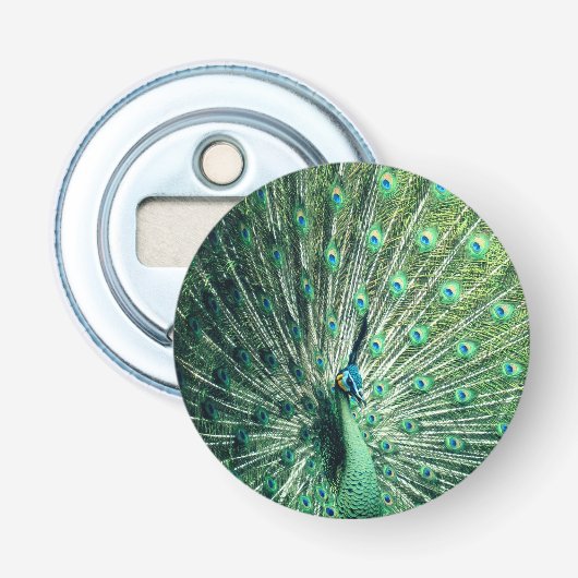 Peacock Strut Button Flesopener (Voorkant)