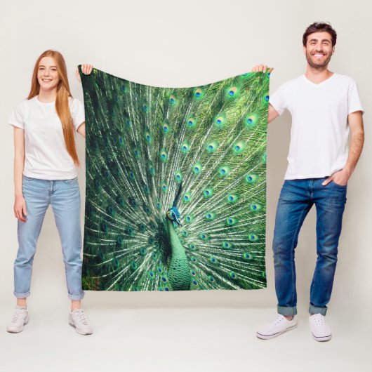 Peacock Strut Fleece Deken (In situ)