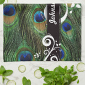 Peacock Swirl Theedoek (Gevouwen)