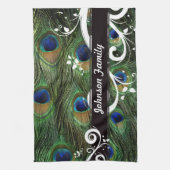 Peacock Swirl Theedoek (Verticaal)