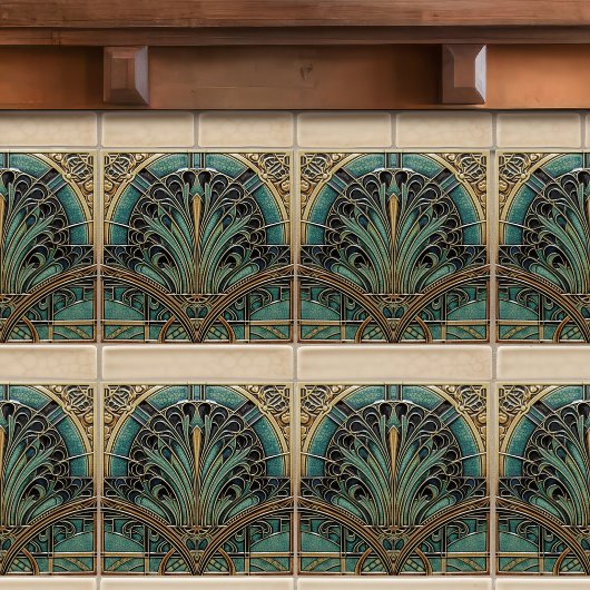 Peacock Symbolisme Belle Epoque Art Deco Tegeltje