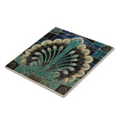 Peacock Symbolisme Belle Epoque Art Deco Tegeltje (Zijkant)