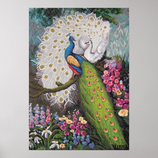 Peacock Tapestry 010110 009 Poster (Voorkant)