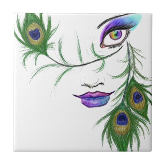 Peacock Tegeltje (Voorkant)