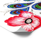 Peacock Tekening Poster (Hoek)