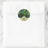 Peacock Thema Bruiloft Envelop Afdichtingen Ronde Sticker (Tas)
