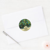 Peacock Thema Bruiloft Envelop Afdichtingen Ronde Sticker (Envelop)