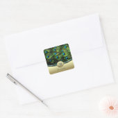 Peacock Thema Bruiloft Envelop Afdichtingen Vierkante Sticker (Envelop)