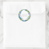 Peacock Theme Wedding Invitation Reply sticker (Tas)