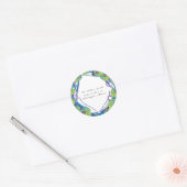Peacock Theme Wedding Invitation Reply sticker (Envelop)