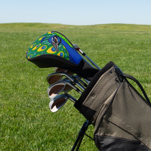 Peacock ThRapport Golf Driver Hoesje Golfheadcover (Insitu)
