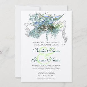 Peacock  Tortelduifjes Kaart