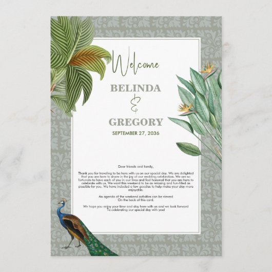 Peacock - tropische bruiloft rondreis programma (Voorkant)