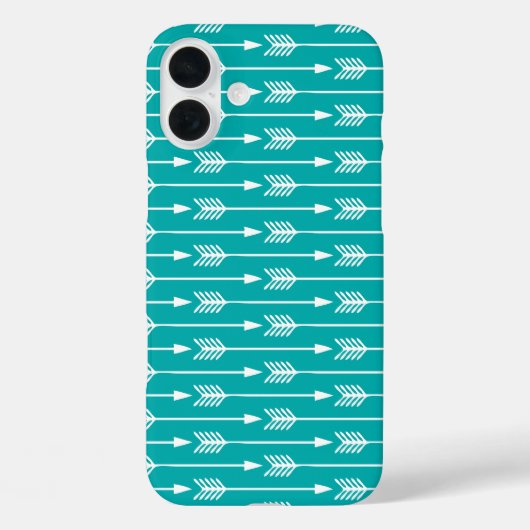 Peacock Turquoise Arrows Pattern Case-Mate iPhone Case (Achterkant)