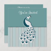 Peacock-uitnodiging Kaart (Voorkant / Achterkant)