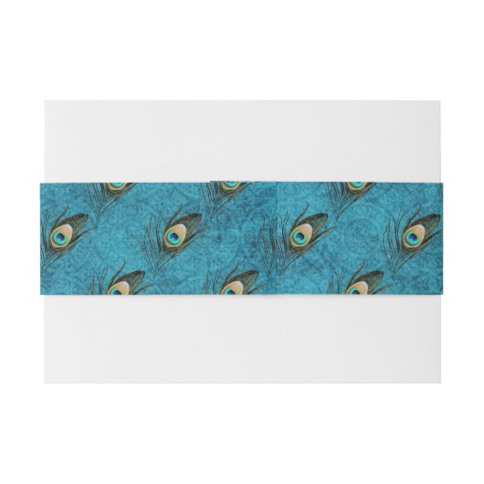  Peacock Uitnodigingen Wikkel (Achterkant Voorbeeld)