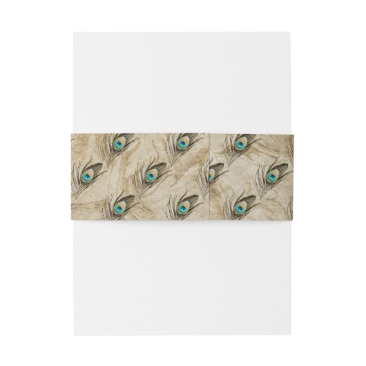  Peacock Uitnodigingen Wikkel (Achterkant Voorbeeld)