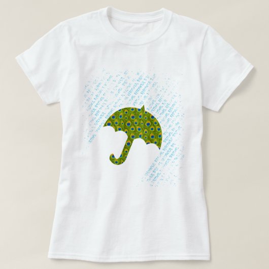 Peacock Umbrella Vrijgezellenfeest T-shirts (Design voorkant)