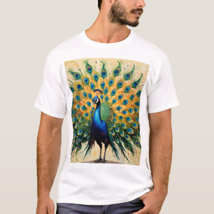 Peacock van Verborgen Verhalen - Indian Folk Art F T-shirt
