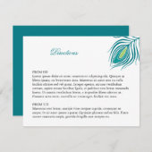 Peacock Veer Tussenvoegsel Informatiekaartje (Voorkant / Achterkant)