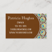 Peacock-veergrens Visitekaartje (Achterkant)