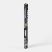 Peacock veren en gotische ramen iPhone 16 hoesje (Rechterkant)