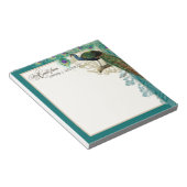  Peacock, veren in Etchings Swirl Antiek Notitieblok (Schuin)