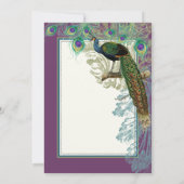 Peacock, veren in Etchings - Uitnodiging (Achterkant)