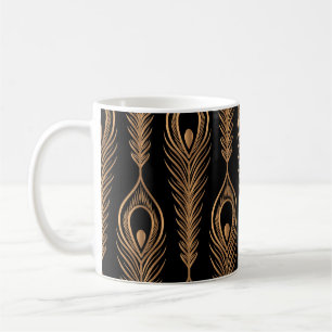 Peacock veren, luxe oosterse patroon. koffiemok