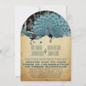 Peacock veren met pacocks kaart (Voorkant)