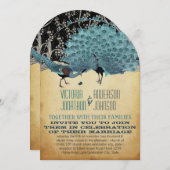 Peacock veren met pacocks kaart (Voorkant / Achterkant)