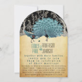 Peacock  veren met pacocks kaart (Voorkant)