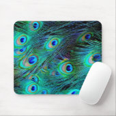 Peacock veren Mousepad Muismat (Met muis)