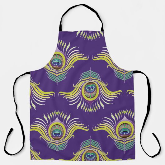 Peacock veren:  naadloze achtergrond. schort (Voorkant)