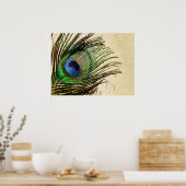 Peacock-veren op Poster (Keuken)