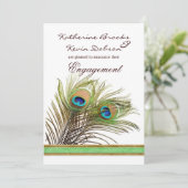 Peacock veren Verloving aankondiging (Staand voorkant)