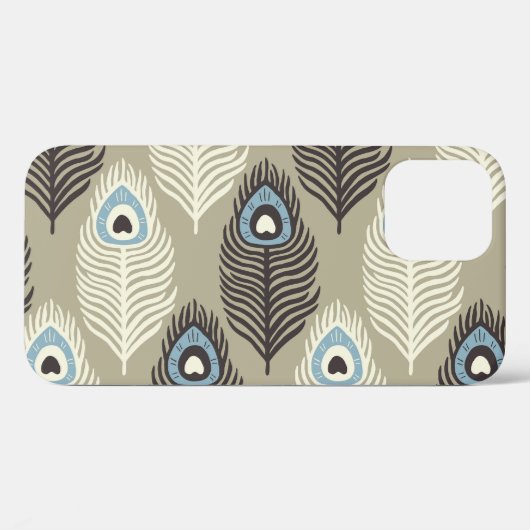 Peacock verenpatroon, stijl. Case-Mate iPhone case (Achterkant (horizontaal))