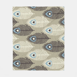 Peacock verenpatroon, stijl. fleece deken