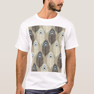Peacock verenpatroon, stijl. t-shirt