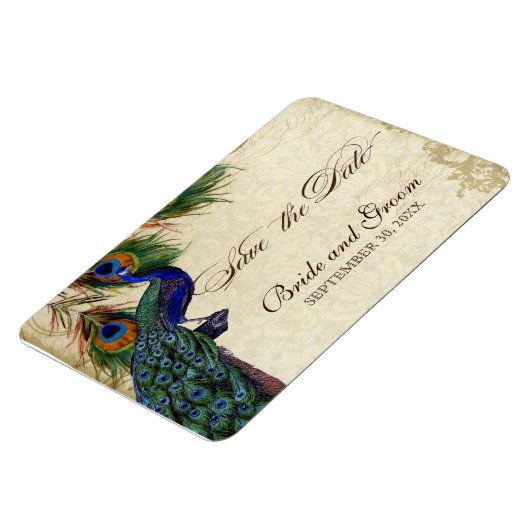 Peacock & Veters Formaal sparen de Datum Zwarte Ta Magneet (Linkerzijde)